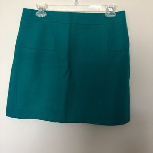 Green J. Crew Wool Skirt